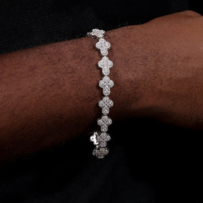 TUHE Unisex Luxury Cross Bracelet 925 Tennis Chain Women Bracelet VVS1 Moissanite For Men Hip Hop Jewelry Gift