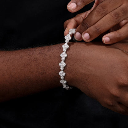 TUHE Unisex Luxury Cross Bracelet 925 Tennis Chain Women Bracelet VVS1 Moissanite For Men Hip Hop Jewelry Gift