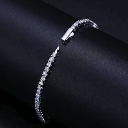 2mm 6/7/8/9 inch D VVS Moissanite Chain Tennis Bracelets For Women Girls Friend Jewelry  925 Sterling Silver Passed Diamond Test