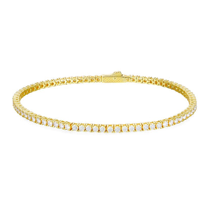 2mm 6/7/8/9 inch D VVS Moissanite Chain Tennis Bracelets For Women Girls Friend Jewelry  925 Sterling Silver Passed Diamond Test